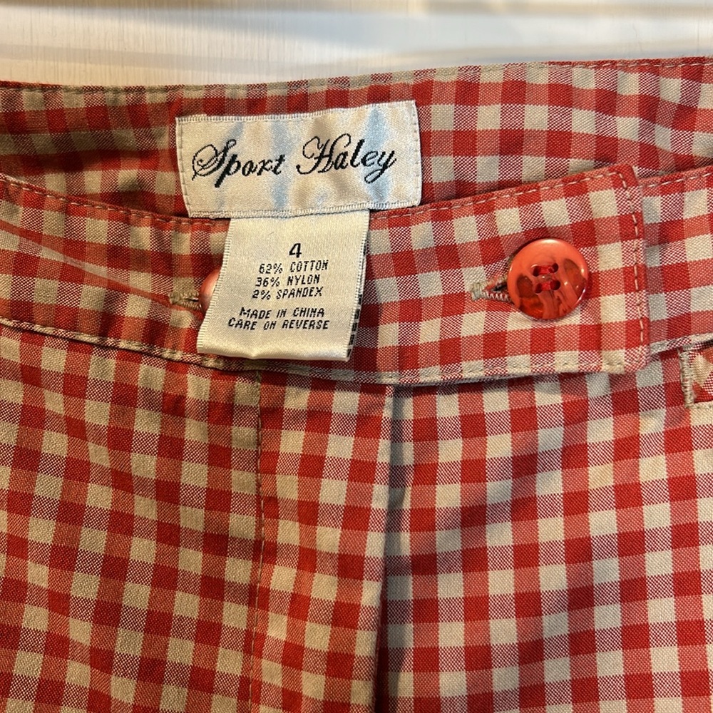 Sport Haley plaid capri pants Red and beige size 4 - Picture 3 of 6